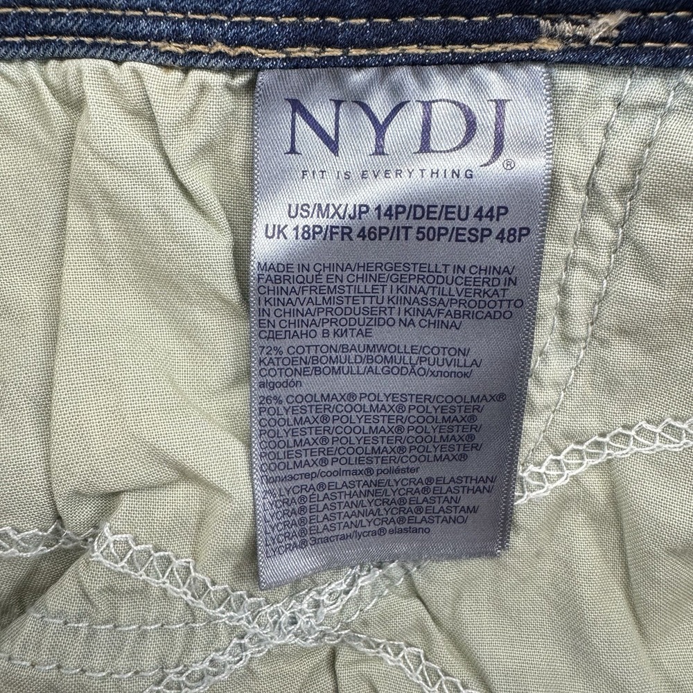 NYDJ Cool Embrace Wide Leg Denim Crop Jeans 14P Seredipity Blue - Picture 9 of 11